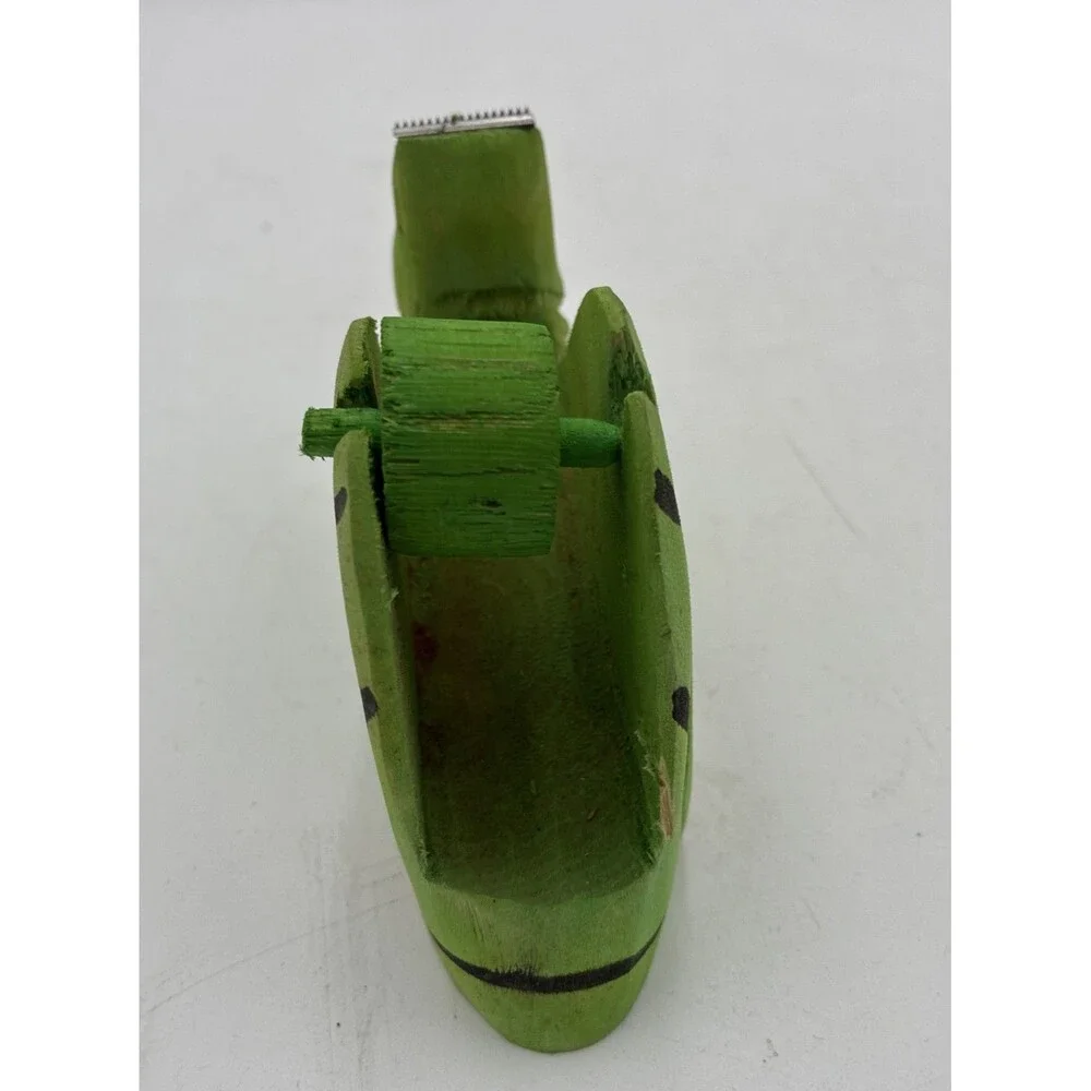 dinosaur head shape Tape Dispenser desk top wood carving